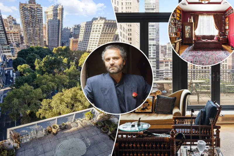 Penthouse above Madison Square Park with Gianni Versace furnishings lists for $10M